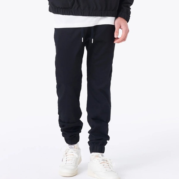 Zanerobe Sureshot Jogger Pants Solid Black Elastic Waist Size 32 Waist Men’s - Picture 1 of 9